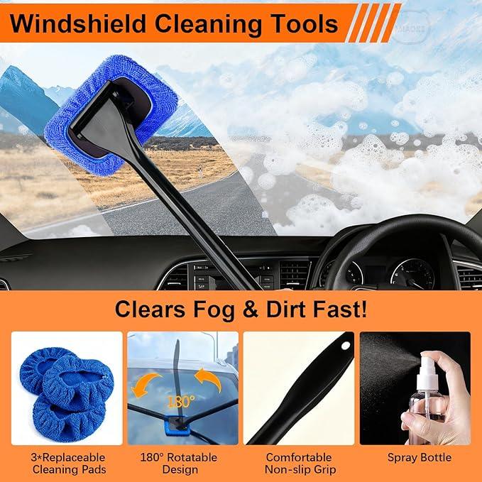 MIAOKE 41Pcs Professional Car Detailing Kit, Car Wash Kit with Portable Handbag, Wet and Dry Use Car Cleaning Kit, Durable Drill Brush, Apply to Interior, Exterior, Wheels, Trucks, Motorcycles - NeatNest