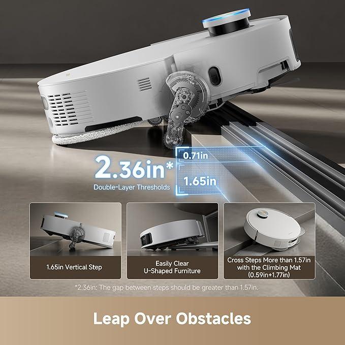 DREAME X50 Ultra White Robot Vacuum and Mop with Auto-Empty and Mop Self-Cleaning, 20,000Pa Suction, Obstacle Avoidance and 360° Navigation, Corner to Edge Deep Cleaning, Detangling Brush - NeatNest