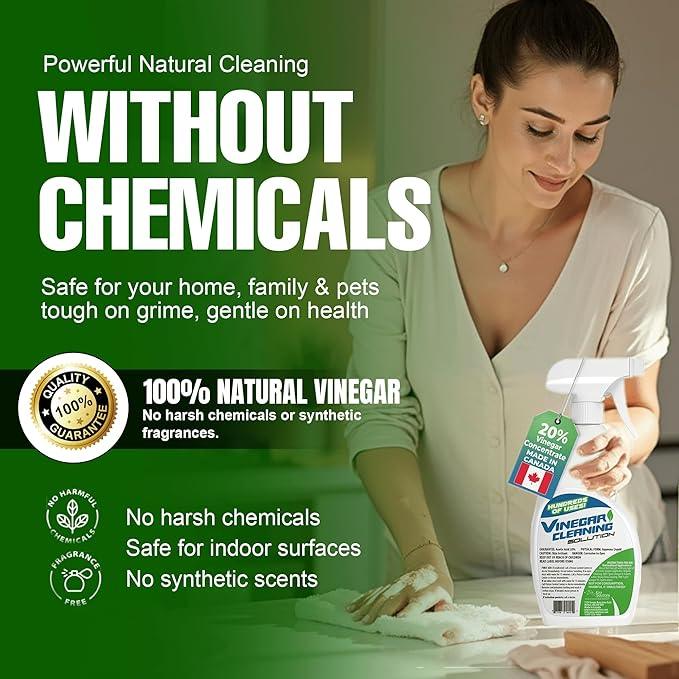 Eco Solutions Vinegar Cleaning Solution - multipurpose cleaning vinegar for home, outdoors & automotive, 20% vinegar concentrate (5.3 Gallon (20 Litre)) - NeatNest