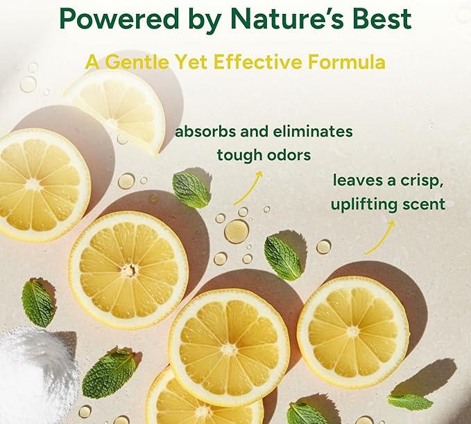 Good Natured Brand | Carpet Deodorizer & Freshener Powder | 47 oz Pet Odor Eliminator for Strong Odor & Pet Urine | Fresh Natural Lemon & Eucalyptus Scent | Safe for Homes with Pets - NeatNest