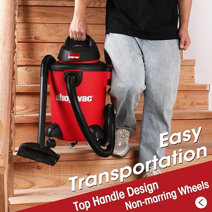 Shop-Vac 6 Gallon 3.0 Peak HP Wet Dry Vacuum, 3 in 1 Function Heavy-Duty Shop Vacuum with Filters, Attachments, Ideal for Home, Jobsite, Garage, Car & Workshop. 5971636 - NeatNest