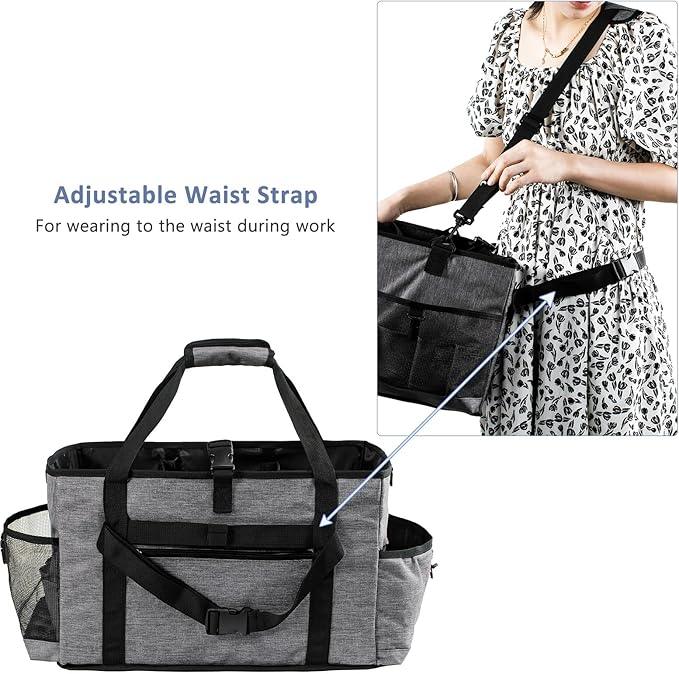 XL Professional Cleaning Caddy for Cleaning Suppliers, 17" Wearable Cleaing Bag for Housekeepers, Cleaning Organizer, Detailing Bag - NeatNest