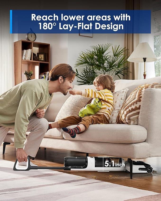 Tineco Floor ONE Switch S6 Stretch Wet Dry Vacuum Cleaner, Multi-Function, 180° Lay-Flat, Anti-Tangle Design, Self-Cleaning, 65Min Runtime, Dual-Edge Cleaning, Whole-House Cleaning Floor Cleaner - NeatNest