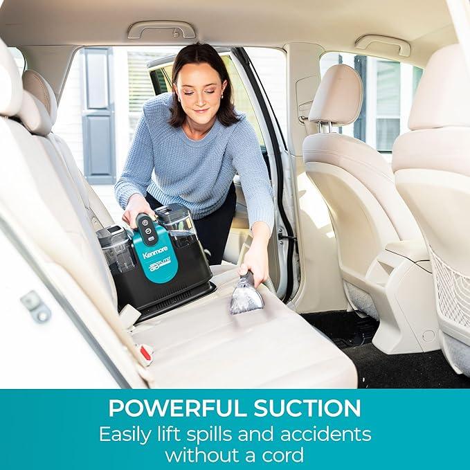 Kenmore KW1090 SpotLite Go 24V Cordless Brushless Portable Carpet Spot Cleaner, 16Kpa Power Suction, 55Mins Runtime with Hose Cleaning Tool for Pets, Area Rugs & Couches - NeatNest