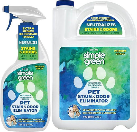 Simple Green Pet Stain and Odor Eliminator 32 oz Spray & 1 Gal Refill - NeatNest