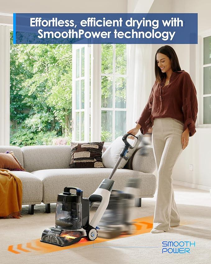 Tineco CARPET ONE Cruiser Smart Carpet Cleaner, Self-Cleaning and FlashDry, Deep Cleaning for Carpet and Upholstery 167℉ PowerDry 130W Powerful suction SmoothPower - NeatNest