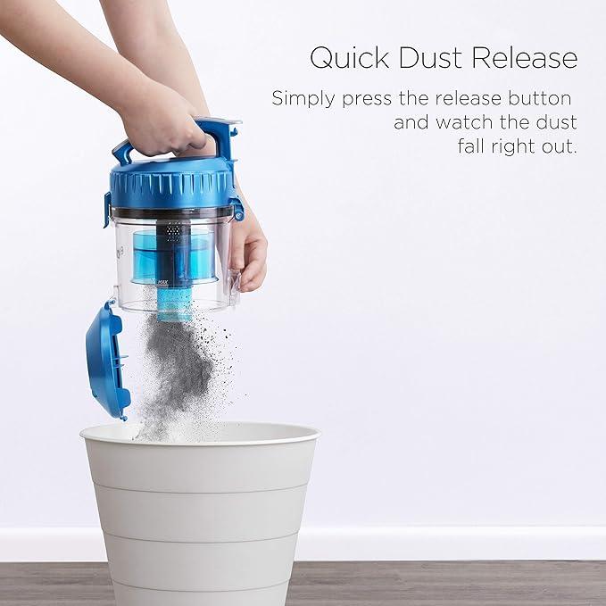 Eureka Bagless Canister Vacuum Cleaner, Lightweight Vac for Carpets and Hard Floors, w/Filter, Blue, Whirlwind NEN110B - NeatNest