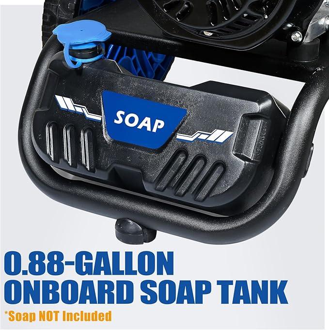 TOOLCY 3400 PSI Gas Pressure Washer, 2.8 GPM Gas Powered Power Washer with Soap Tank, Reinforced Pump & 212cc OHV Engine, 35 FT Pressure Hose, Quick Connect Swivel Pressure Gun, 5 Nozzles for Homes - NeatNest