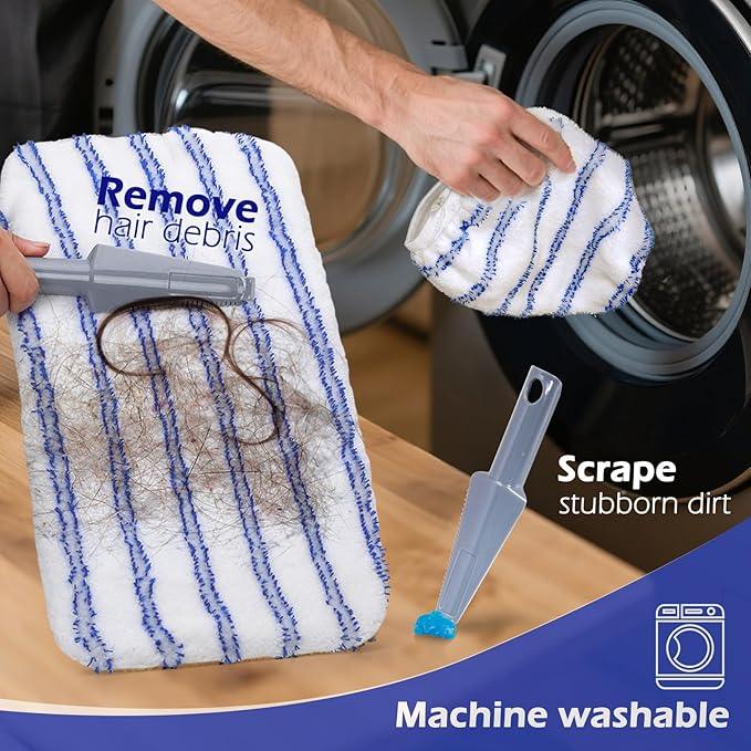 Masthome Microfiber Mop,Large Surface Flat Mop with 5 Reusable Pads,Hardwood Floor Mops for Dry and Wet Use,Microfiber Mops for Floor Cleaning-1 Cleaning Scraper Included - NeatNest
