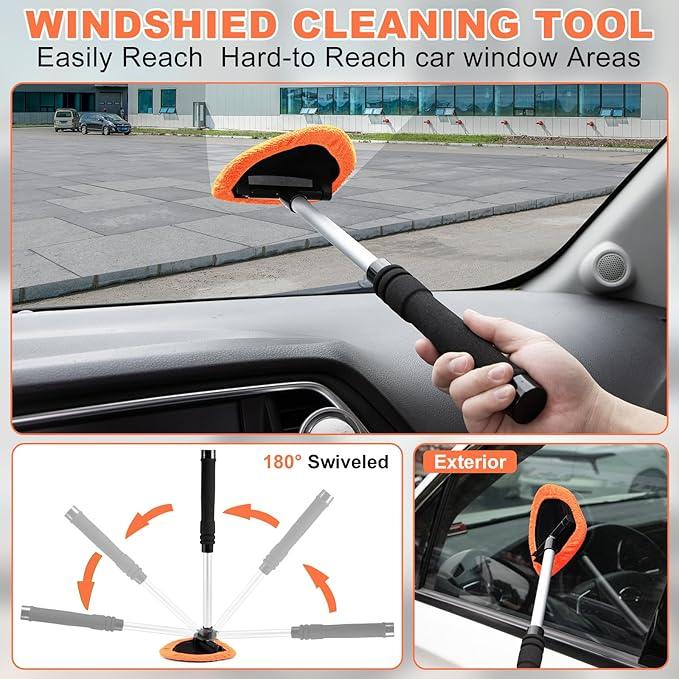 Viewsun Windshield Cleaner Tool, 15Pcs Car Interior Cleaning Kit, Detailing Kit Cleaner, Detailing Brush, Cleaning Gel, Inside Cleaning Supplies Accessories for Trucks, SUVs, RVs Window - NeatNest