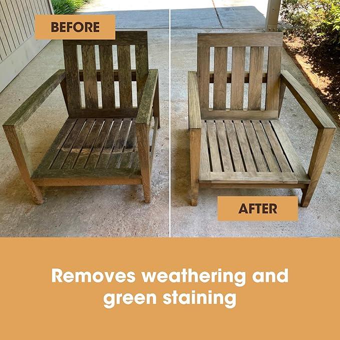 Furniture Clinic Teak Care Kit | For Teak Outdoor Wood Patio Furniture | Clean, Brighten, Nourish, and Protect Treated and Untreated Wood | Contains Cleaner, Brightener, & Oil - NeatNest