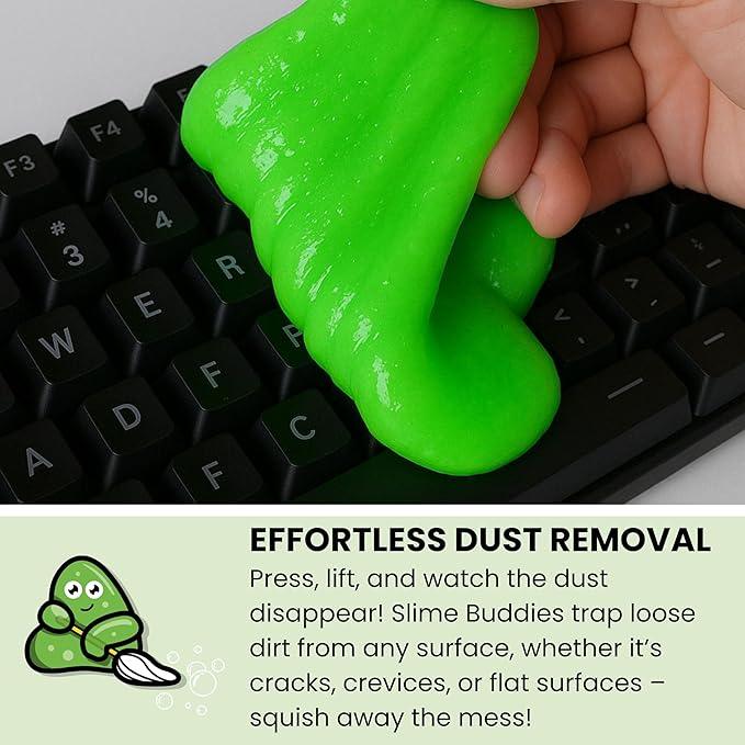 Slime Buddies Car Cleaning Gel Putty - 6 Pack Apple Scented Interior Detailing Tool for Cup Holder, Air Vent & Keyboard - Reusable Auto Detailing Accessories - Dust Remover Goop - Gifts for Men Women - NeatNest