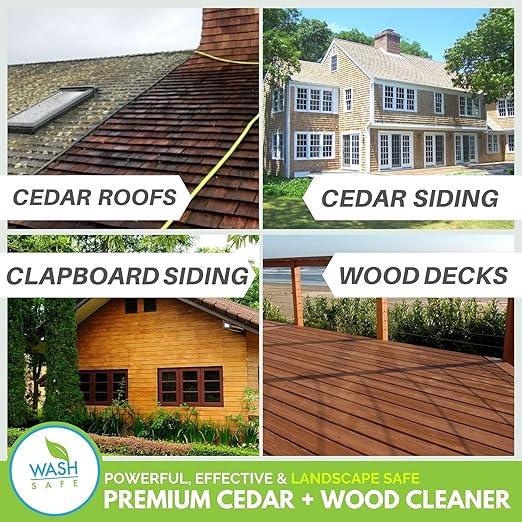 CEDAR WASH Eco-Safe and Organic Wood Cleaner, 10 lb. Container, Clear (WS-CW-10LB) - NeatNest