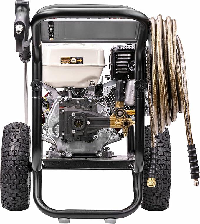Simpson Cleaning PS60869 PowerShot 4000 PSI Gas Pressure Washer, 3.5 GPM AAA Triplex Pump, Honda GX270 Engine, Includes Spray Gun, Wand, 5 QC Nozzle Tips, 3/8-inch x 50-Foot Monster Hose, 49-State - NeatNest