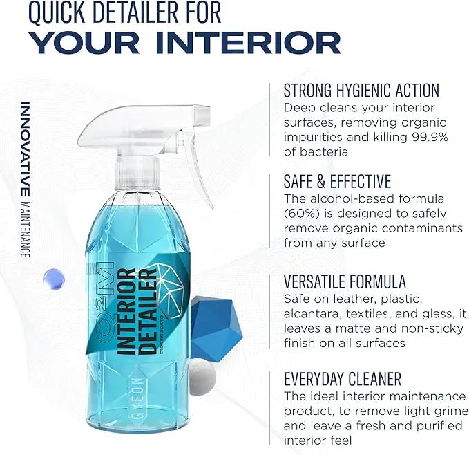Gyeon Interior Detailer All‑Surface Car Interior Cleaner Safe on Leather Plastic Textiles Vinyl Dashboard Screen Trim Purify Matte Finish No Shine Residue - NeatNest