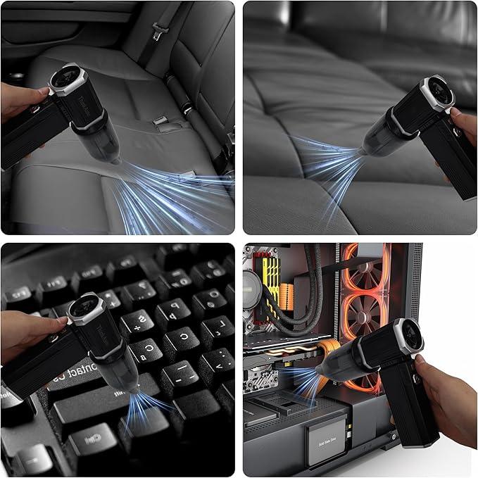 ThinkAuto Compressed Air Duster, Super Powerful 180,000 RPM Turbo Fan, Stepless Speed Adjustable Blower and Vacuum, for Car, Keyboard, Home, and Outdoor Dust Removal - NeatNest