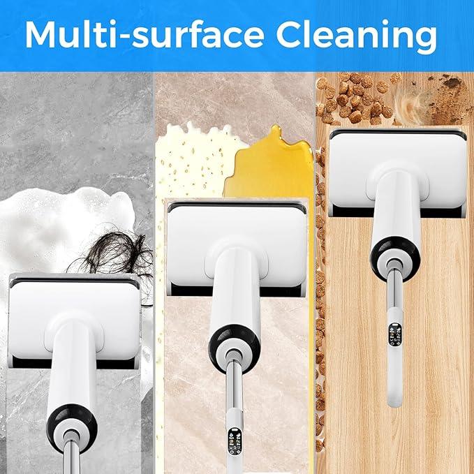 Wet Dry Vacuum Cleaner, 180° Lay-Flat Cordless Vacuum Mop Combo with Edge Cleaning, All-in-One Floor Cleaner for Hard Floors, 45mins Runtime, Full-Path Self-Cleaning&185℉ Flashdry - NeatNest