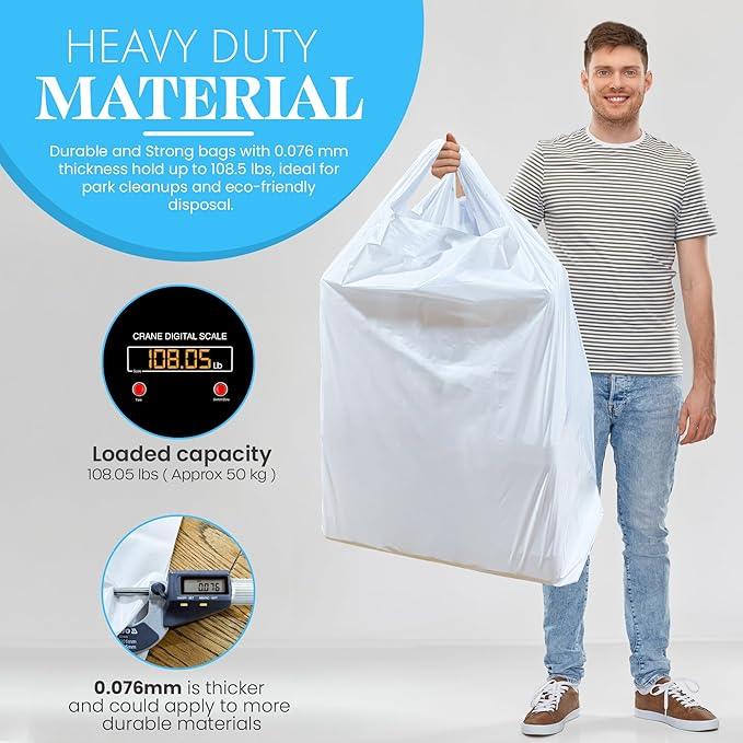 Heavy Duty Contractor Trash Bags with Handles – 52 Gallon, 40 Count | 3 MIL Thick, Extra Large Garbage Bags for Yard Waste, Construction, Lawn & Commercial Use | Secure Branded Knot for Easy Handling - NeatNest