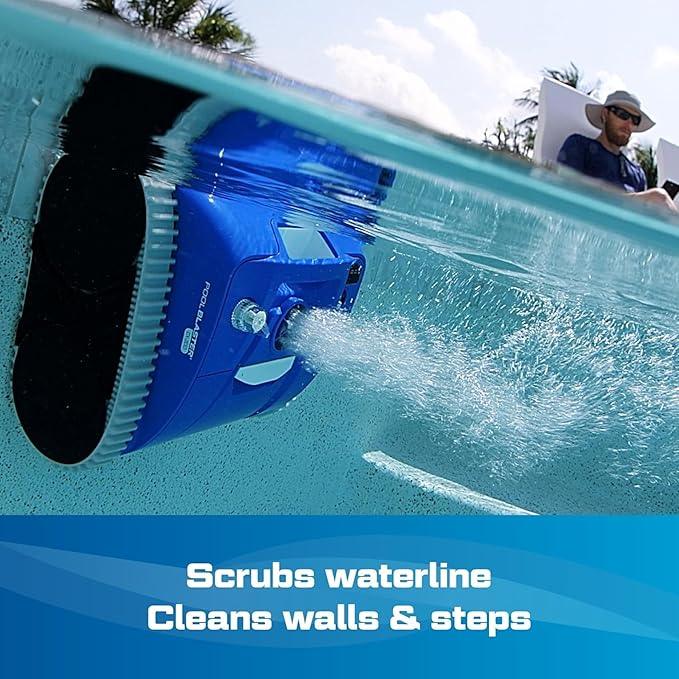 (All-New 2025) POOL BLASTER CX-300 Cordless Robotic Pool Cleaner for Smaller Inground & Above Ground Pools, 2.5 Hr Runtime, Wall Climbing, Smart Navigation, Rechargeable, Lightweight Robot Pool Vacuum - NeatNest