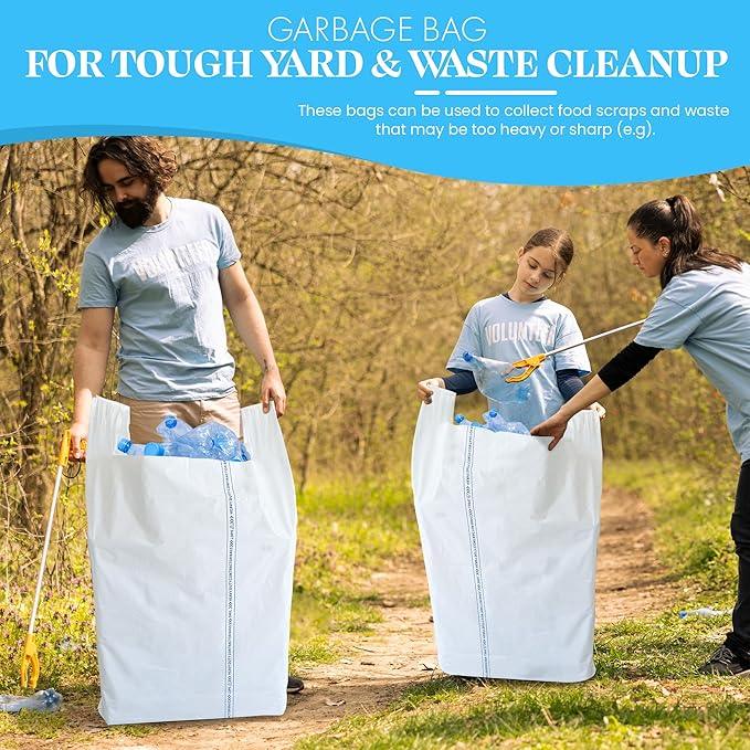 Heavy Duty Contractor Trash Bags with Handles – 52 Gallon, 40 Count | 3 MIL Thick, Extra Large Garbage Bags for Yard Waste, Construction, Lawn & Commercial Use | Secure Branded Knot for Easy Handling - NeatNest