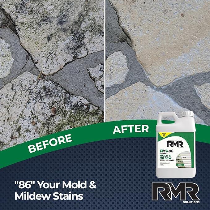 RMR-86 Instant Mold Stain and Mildew Stain Remover Spray - Scrub Free Formula, 2.5 Gallon (320 Fl Oz) - NeatNest