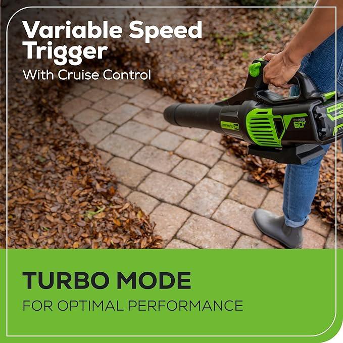 Greenworks 60V 700 CFM Brushless Leaf Blower, 5.0 Ah Battery and Rapid Charger - NeatNest