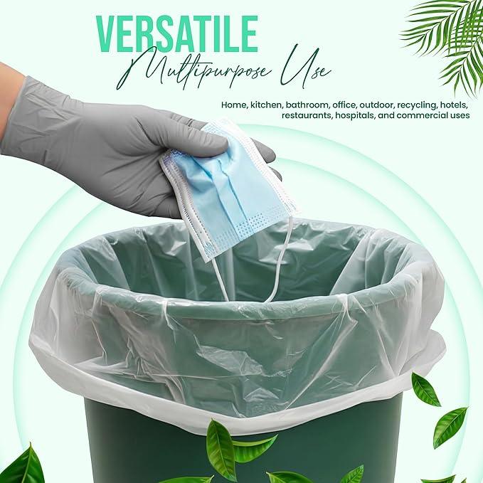 Premium 10-15 Gallon Trash Can Liners 1000 Count (24" x 33", 6 Mic) – Strong Multipurpose Clear Trash Bags on Easy-Tear Rolls for Home, Office, Commercial & Industrial Use – 20 Rolls, 50 Count - NeatNest