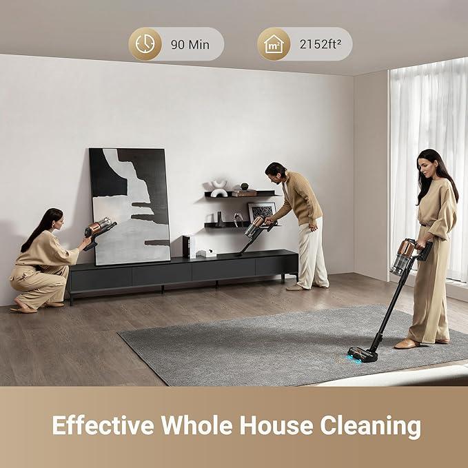 DREAME Z20 Cordless Vacuum Cleaner, Smart Vacuum Cleaner with 250AW Powerful Suction, Up to 90 Minutes Runtime, Versatile for All Surfaces, Handheld Feature for Hard Floors, Carpets & Sofas - NeatNest
