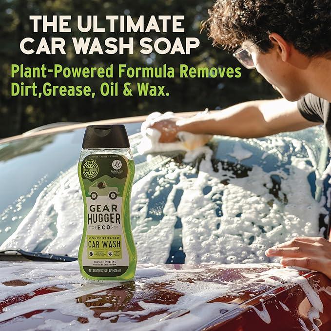 Gear Hugger Car Wash Soap (16 oz, Pack of 1) – Eco-Friendly Car Cleaner, Biodegradable Car Wash with Natural Saponins & Eucalyptus – Safe Car Soap for All Vehicle Surfaces - NeatNest