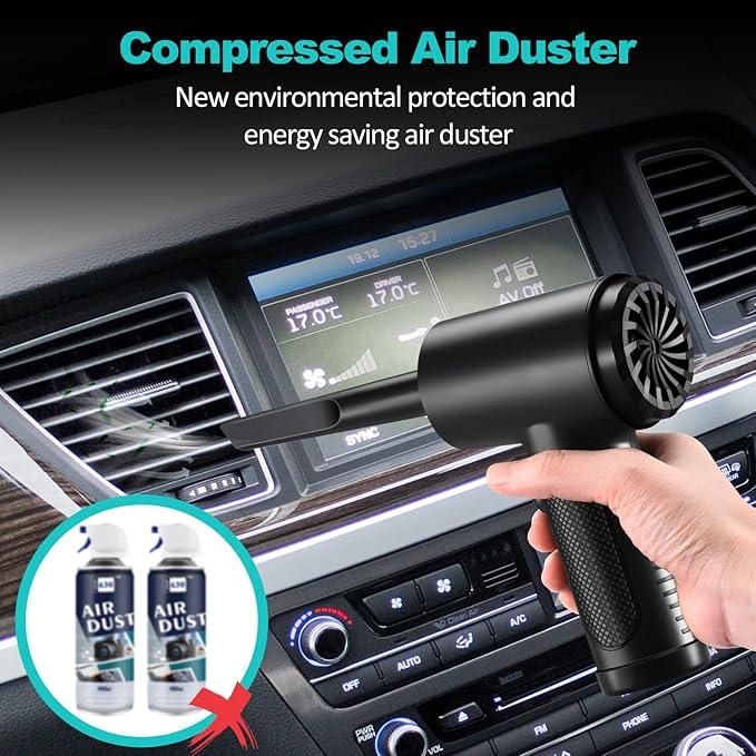 Compressed Air Duster, Keyboard Cleaner - Replace Compressed Canned Air - Portable Electric Air Duster Reusable Rechargeable Air Blower for Computer Keyboard Electronics Pet House, (91000RPM/7500mAh) - NeatNest