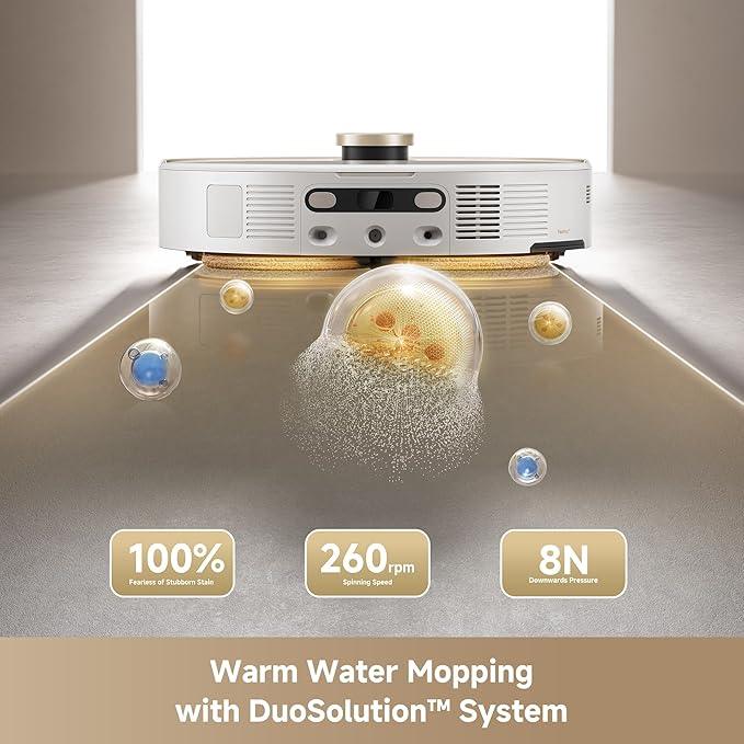 Mova V50 Ultra Complete Robot Vacuum and Mop Self-Cleaning, 24,000 Pa Suction, Liftable Navigation with Obstacle Overcoming and Warm Water Mopping with DuoSolution System Designed for Pets - NeatNest