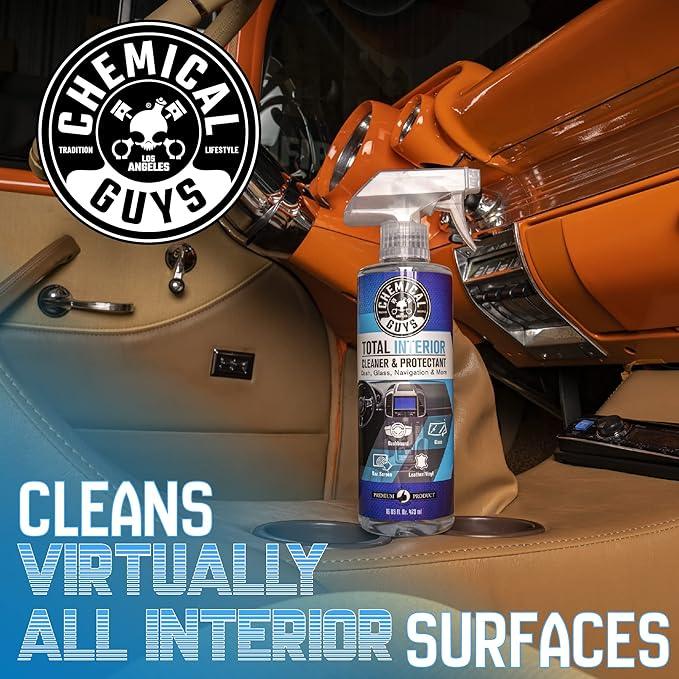 Chemical Guys Total Interior Cleaner & Protectant – Chemical Guys Interior Cleaner, Cleans & Protects Leather, Vinyl, Plastic, Rubber, Glass with a Streak-Free Finish — 16 Fl Oz (Pack of 2) - NeatNest