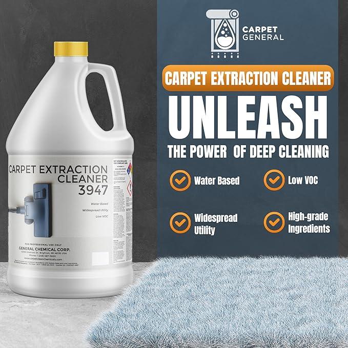 Carpet Extraction Cleaner - Water-Based Professional Deep Clean Carpet Cleaner Solution for Machine - Heavy Duty Stain Remover, Pet-Friendly, Ideal for Residential & Commercial Use - NeatNest
