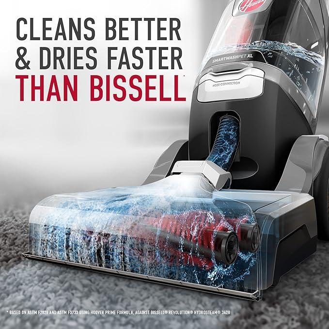 Hoover SmartWash Pet XL Upright Carpet Cleaner Machine for Carpet and Upholstery, Automatic Deep Cleaning Carpet Shampooer, Converts to Spot Cleaner, Pair with Hoover Carpet Cleaner Solution - NeatNest