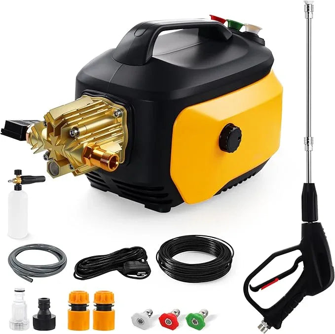 Pressure Washer with 3 Quick Connect Nozzles,Inlet Hose & Filter, Foam Cannon for Cars/Fences/Driveways Cleaning - NeatNest