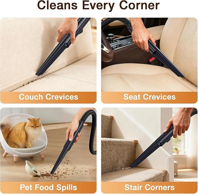 LABIGO Portable Carpet & Upholstery Cleaner, 18Kpa Carpet Cleaner Machine for Deep Stain Removal, Spot Cleaner for Pet Accidents, Area Rugs, Stairs, Car Seats & Couches, Includes Tools & Self-Cleaning - NeatNest
