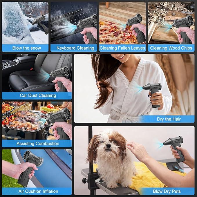 Compressed Air Duster PC dusters, Electric Air Duster for Cleaning Keyboard&PC, Compressed Air Duster for PC with Illumination, Air Blower dusters for Laptop, Car and Home - NeatNest