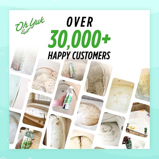 Oh Yuk Jetted Bathtub Cleaner for Jet Tubs, Whirlpools, The Most Effective Jetted Tub Cleaner, Septic Safe | Two 16 Ounce Bottles! - NeatNest