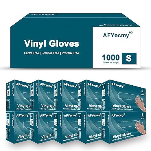 Clear Vinyl Gloves, Powder-Free & Latex-Free, Disposable Clear Gloves, Cleaning Gloves,5 Mil, 1000 Count, Small - NeatNest