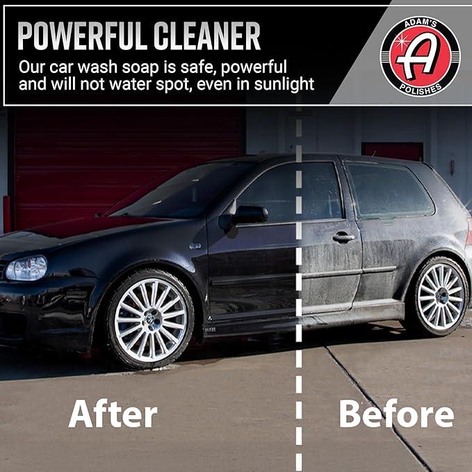Adam's Car Shampoo (16oz) - pH Best Biodegradable Car Wash Soap for Foam Cannon, Spray Gun or Bucket - High Foam, Scratch-Free Auto Detailing for Cars, Trucks, RVs & Motorcycles - NeatNest
