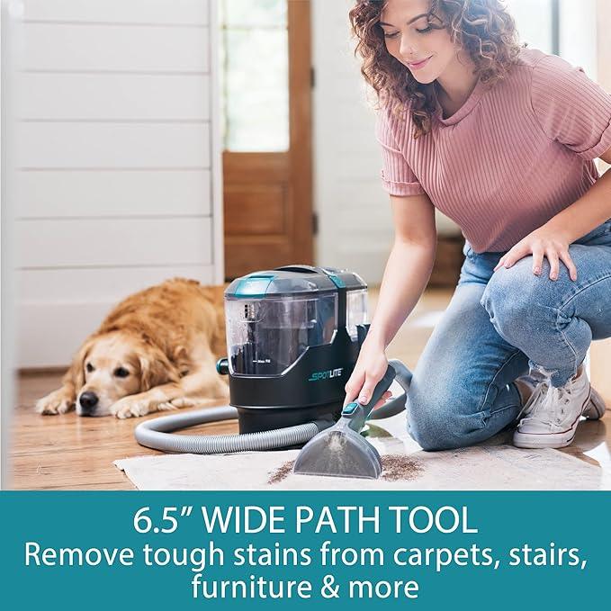 Kenmore KW2001 SpotLite Portable Carpet Spot Cleaner & Pet Stain Remover, 17Kpa Powerful Suction with Versatile Tools for Upholstery, Couches, Car and Auto Detailer, Gray - NeatNest