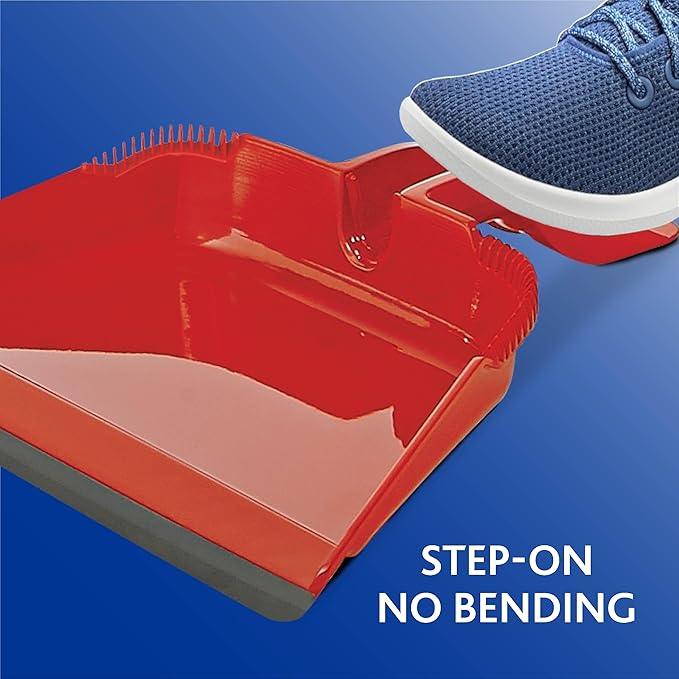 O-Cedar One Sweep Broom with Step-On Dustpan | Remove 99% with One Sweep | Lightweight Quiet Cleaning Tool | Ideal for Pet Owners - NeatNest