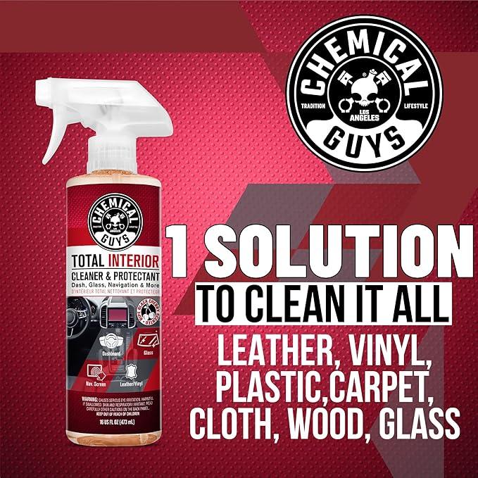 Chemical Guys Total Interior Cleaner & Protectant - Black Cherry, Car Cleaning Spray, Cleans and Protects Leather, Vinyl, Plastic, Rubber, and Glass, Safe for Trucks, SUVs, Jeeps, RVs & More - 16 oz - NeatNest