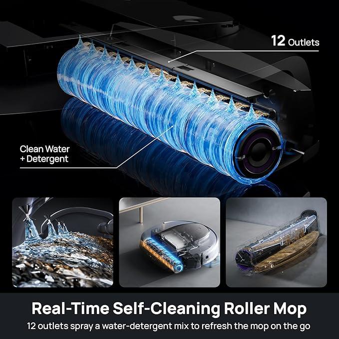 3i S10 Ultra Robot Vacuum and Mop with WaterRecycle System, 18000Pa Suction, Self-Cleaning Extendable Roller Mop, Auto Mop Washing & Drying, Self-Emptying & Refilling, Ai Obstacle Avoidance - NeatNest