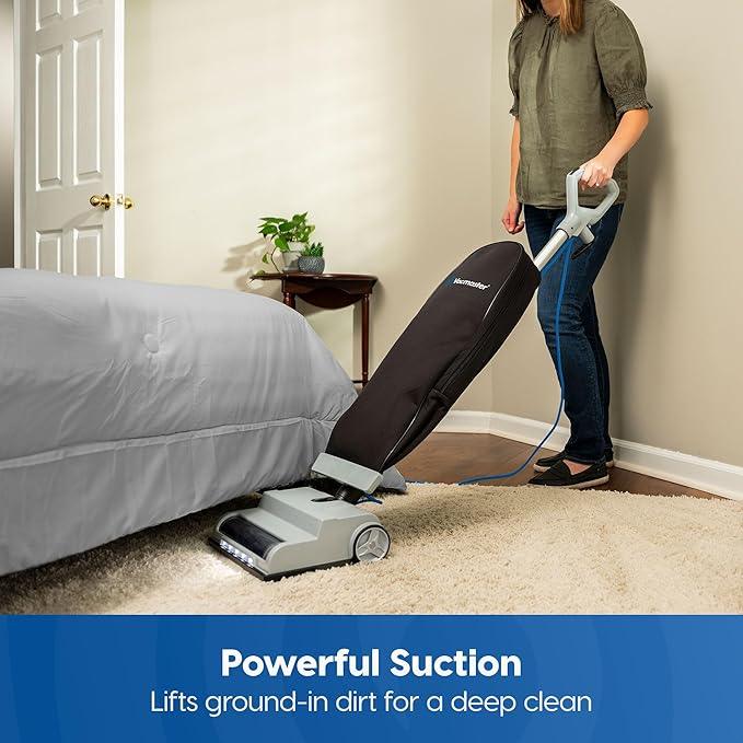 Vacmaster UB0402 Commercial Vacuum Cleaner Ultra-Lightweight 14L Capacity Bagged Upright Vac with LED Headlight and 2-Speed Setting Powerful Suction for Pets, Carpets & Hard Floor - NeatNest