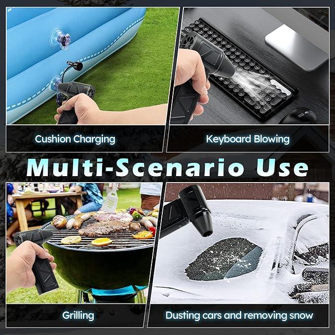 Compressed Air Duster, 150000RPM Cordless Air Duster 5-Gear Adjustable Electric Air Duster, Rechargeable Brushless Motor Air Blower for Keyboard, PC, Car, Outdoor and Home Cleaning - NeatNest