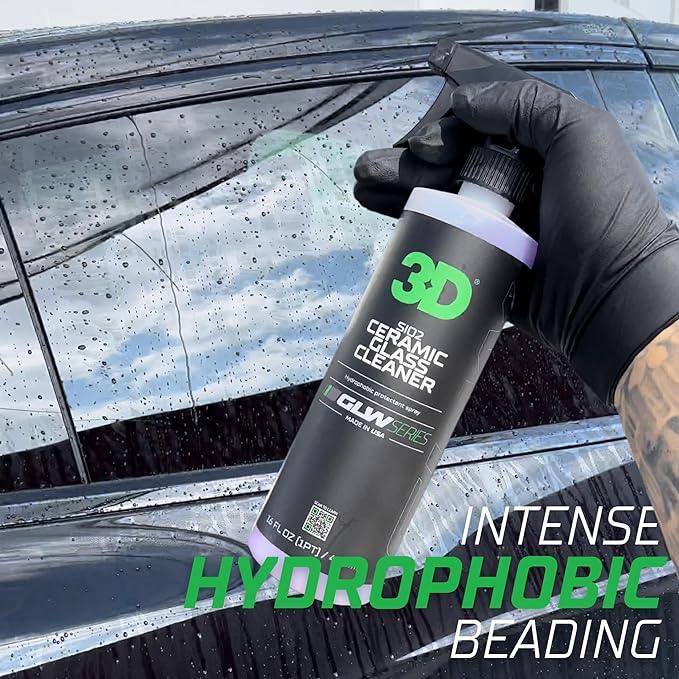 3D SiO2 Ceramic Glass Cleaner, GLW Series | Water & Rain Repellent | All-Weather Protective Ceramic Glass Cleaner | Safe for Tinted, Non-Tinted Windows & Mirrors | DIY Car Detailing | 64 oz - NeatNest