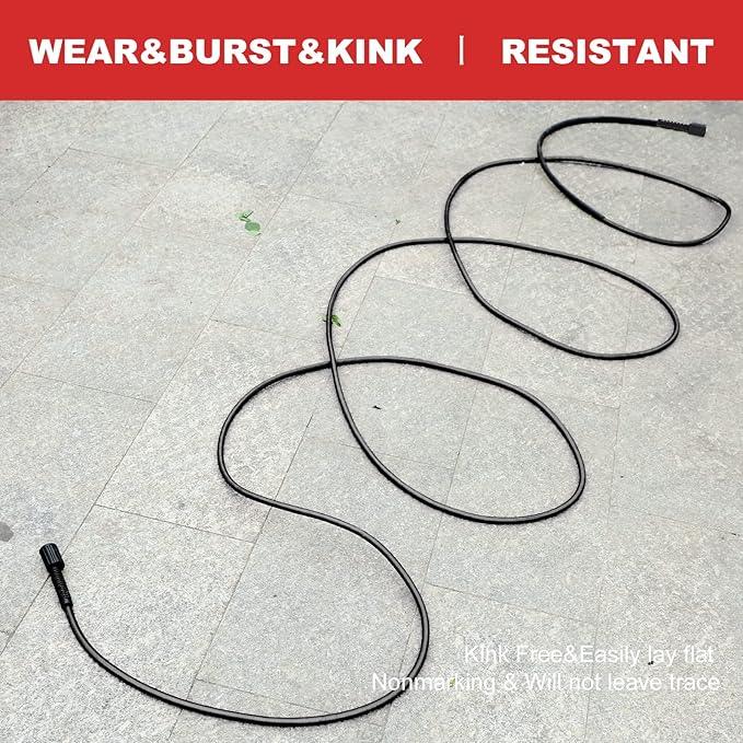 Pressure Washer Hose 50FT 1/4”, 4000 PSI Kink Resistant High Pressure Hose M22 14mm Thread, Flexible Extension Replacement Hose with Hose Organizer for Power Washing - NeatNest