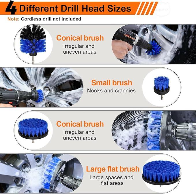 MIAOKE 41Pcs Professional Car Detailing Kit, Car Wash Kit with Portable Handbag, Wet and Dry Use Car Cleaning Kit, Durable Drill Brush, Apply to Interior, Exterior, Wheels, Trucks, Motorcycles - NeatNest