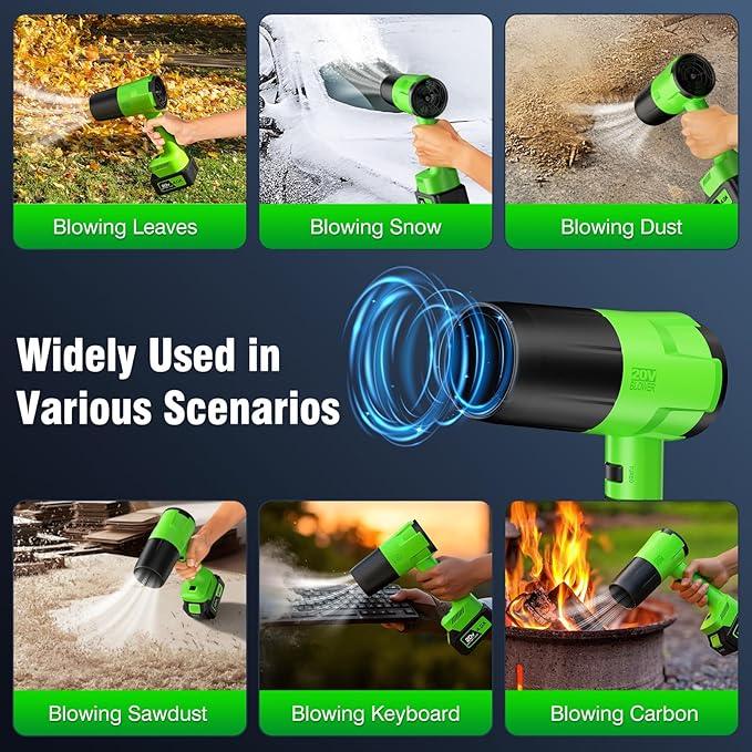 Leaf Blower Cordless, Handheld Leaf Blower with 2 Battery and Charger, 6 Speed Modes, Lightweight Blower for Patio, Lawn, Yard, Dust, Blowing Leaves - NeatNest